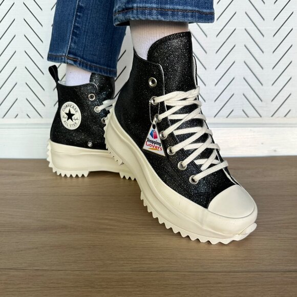 ⭐Rare Converse Run Star Hike Hi Platform Glitter 7 Womens Shoes Sneaker A07947C - Picture 4 of 11
